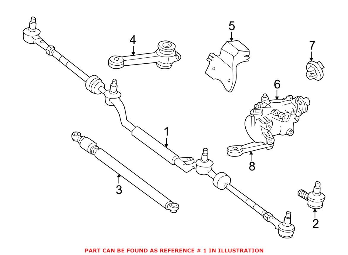 Mercedes Tie Rod Assembly - Front 2024600405